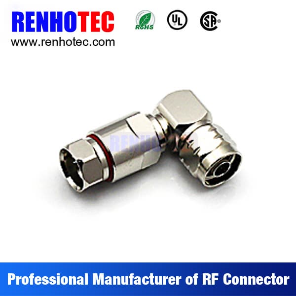 China Factory price N male clamp type n right angle connector